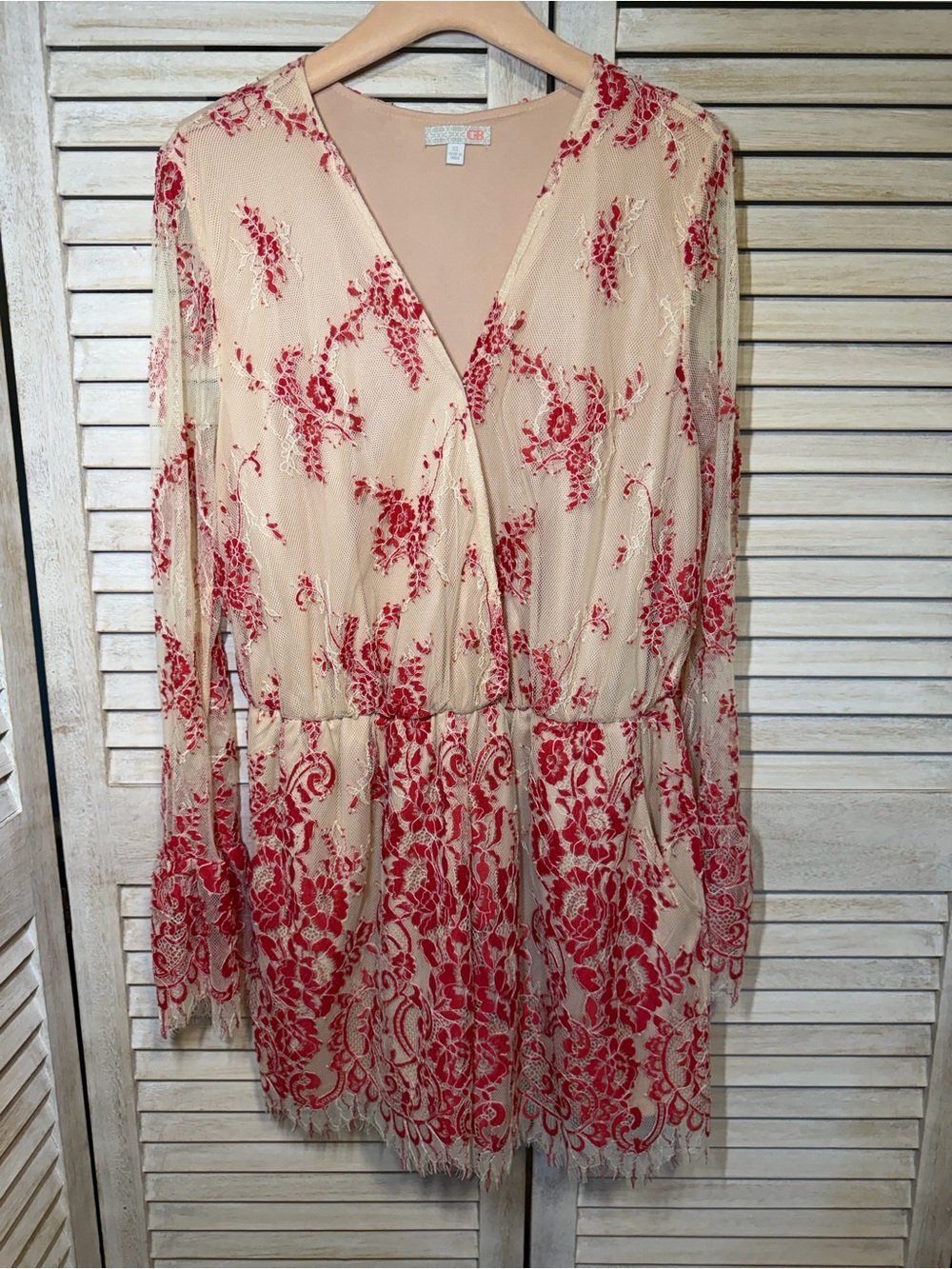 Gianni Bini Eyelash Lace Romper